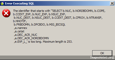 query too long identifier