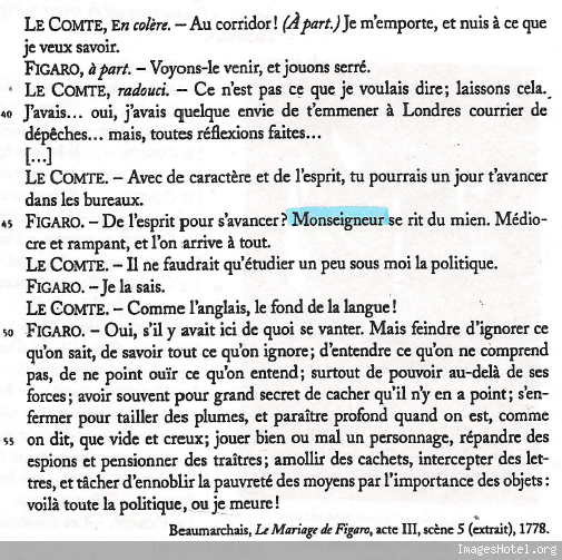 Beaumarchais Le Mariage De Figaro Acte Iii Scene 5 Forum Litteraire